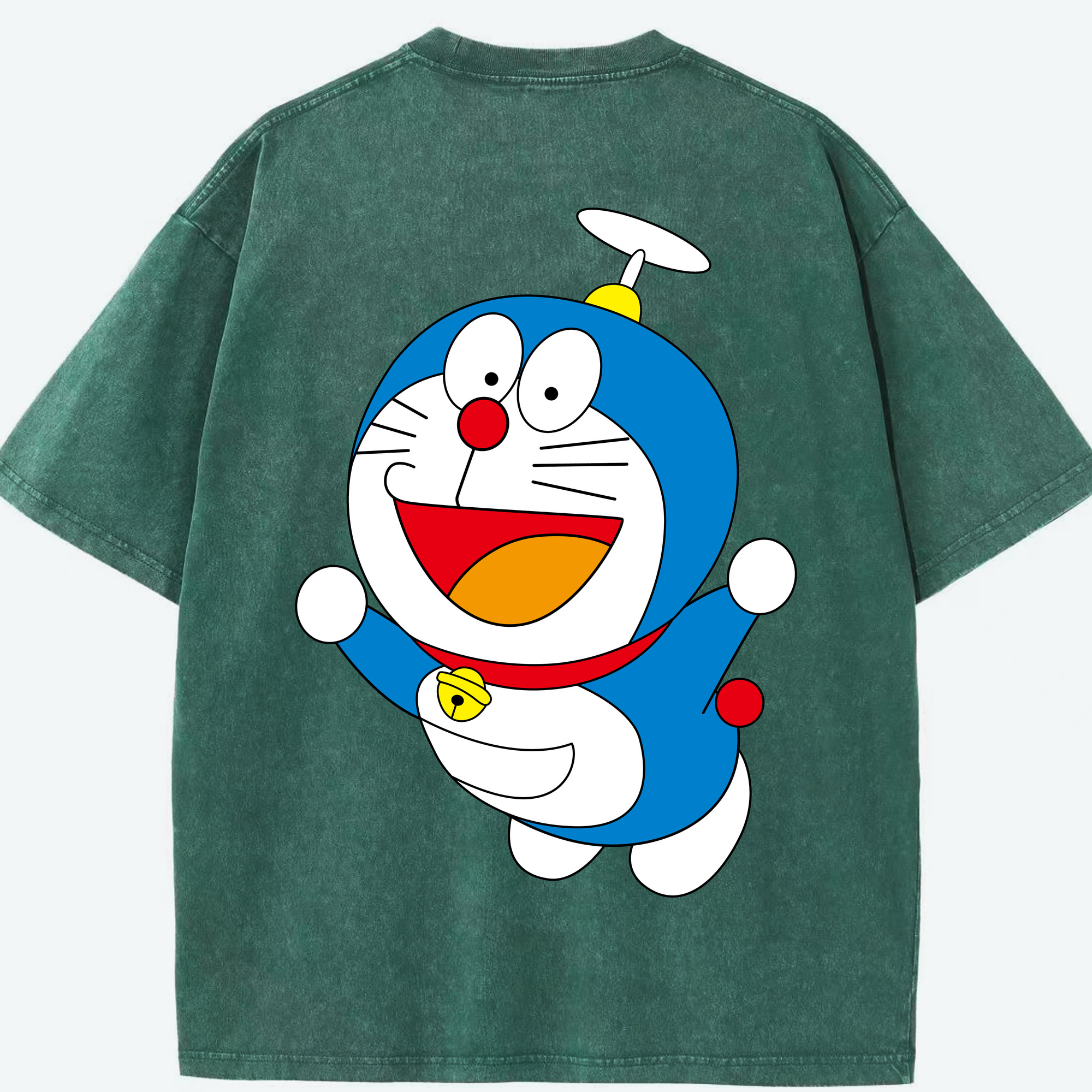 （画像用） ドラえもん Doraemon 綿100% ヴィンテージ風 半袖Tシャツ（背面プリント）